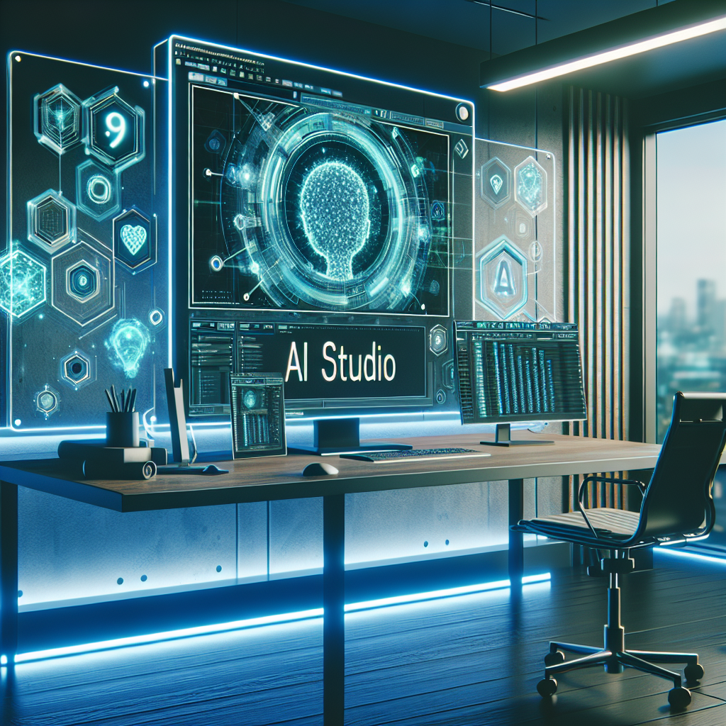 Google AI Studio interface with automation workflows