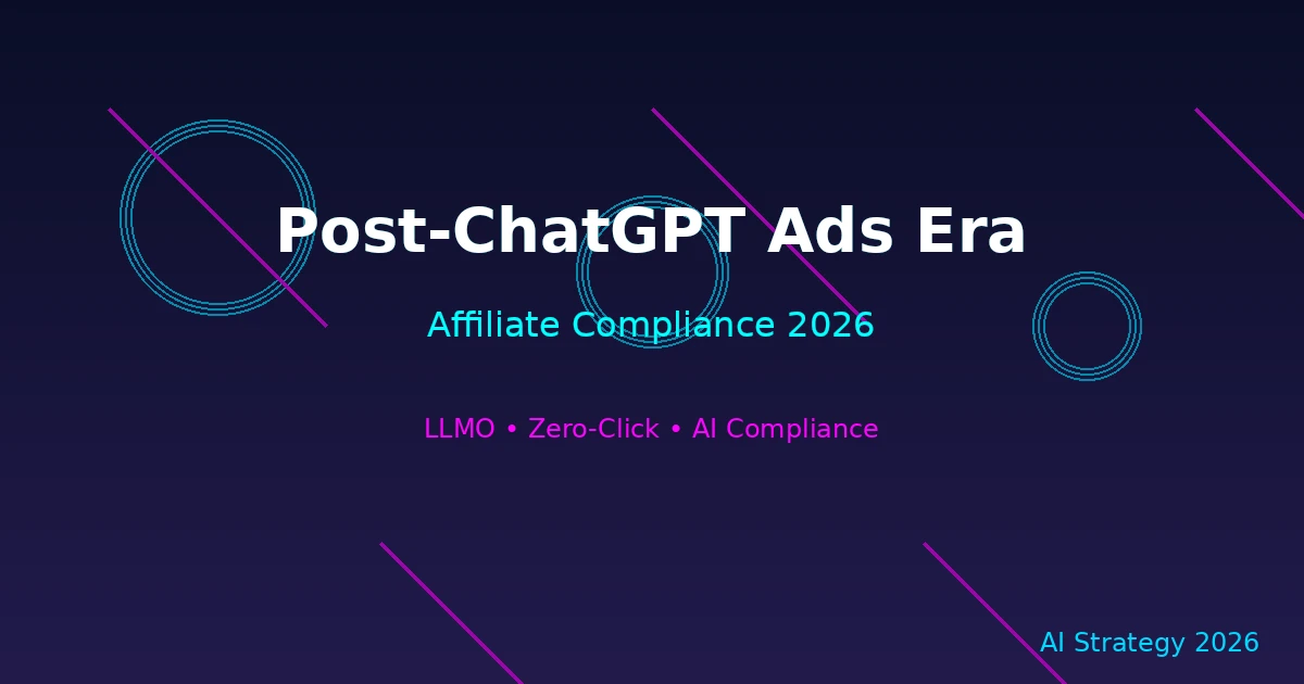 Post-ChatGPT ads era compliance strategies for affiliate marketers